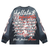 Hellstar Long Sleeve Shirts Hip-hop loose oversize